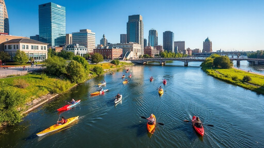 kayaking boating playful guidance