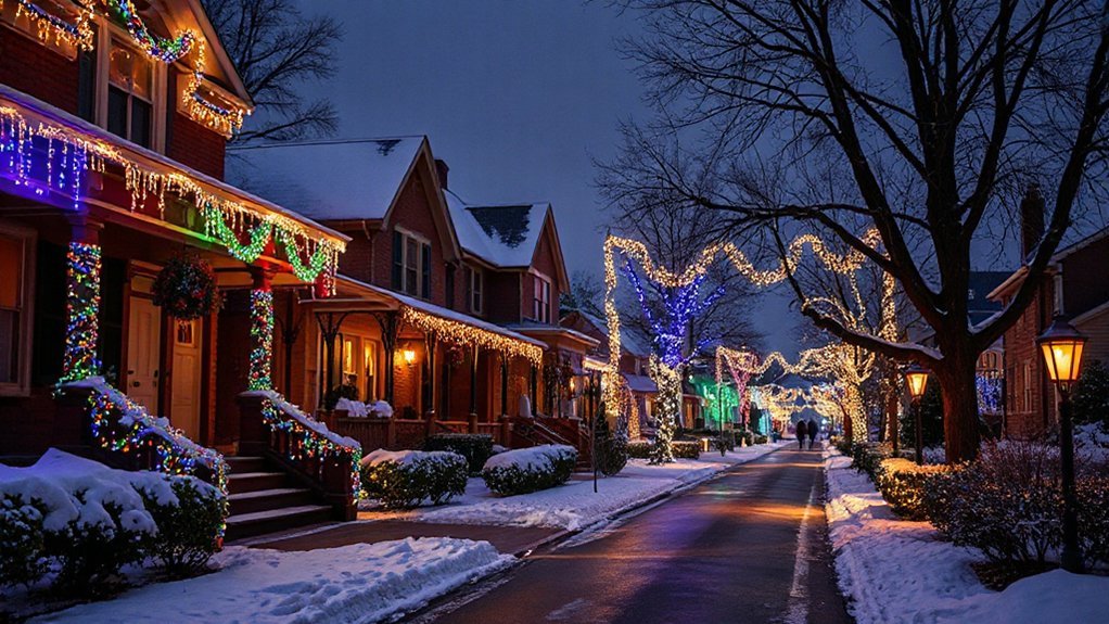 neighborhood holiday light displays