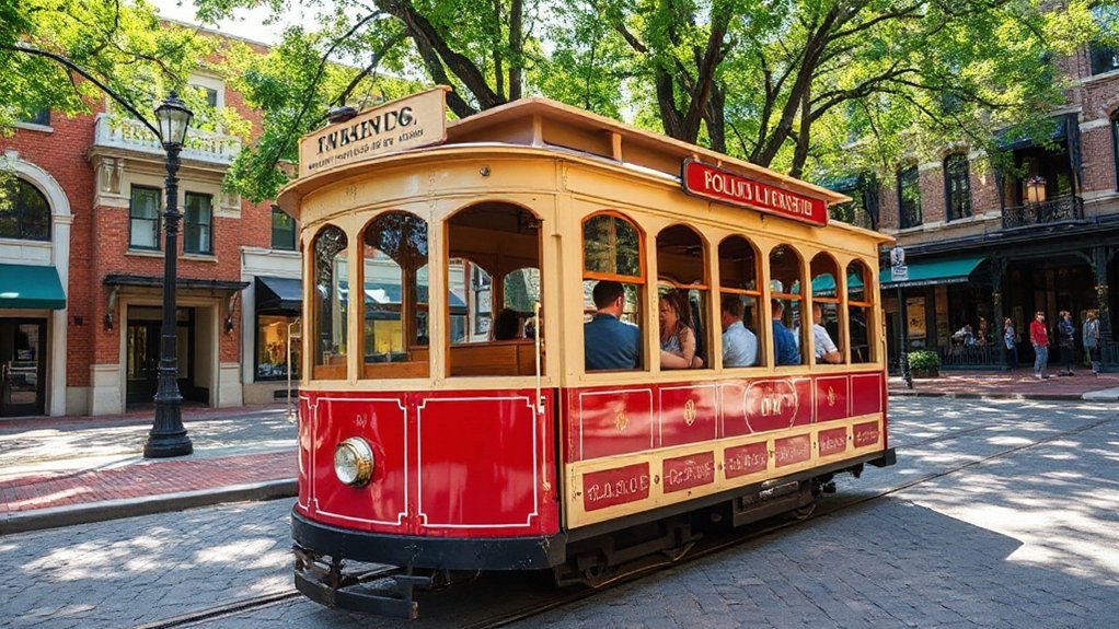 relaxed sightseeing trolley tour