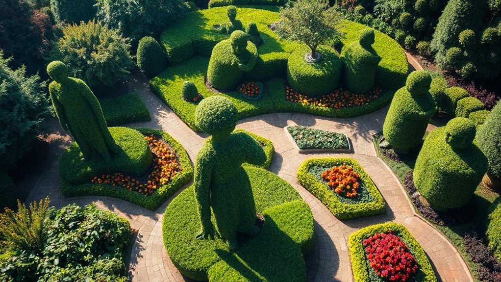 sculptures topiary playful plants