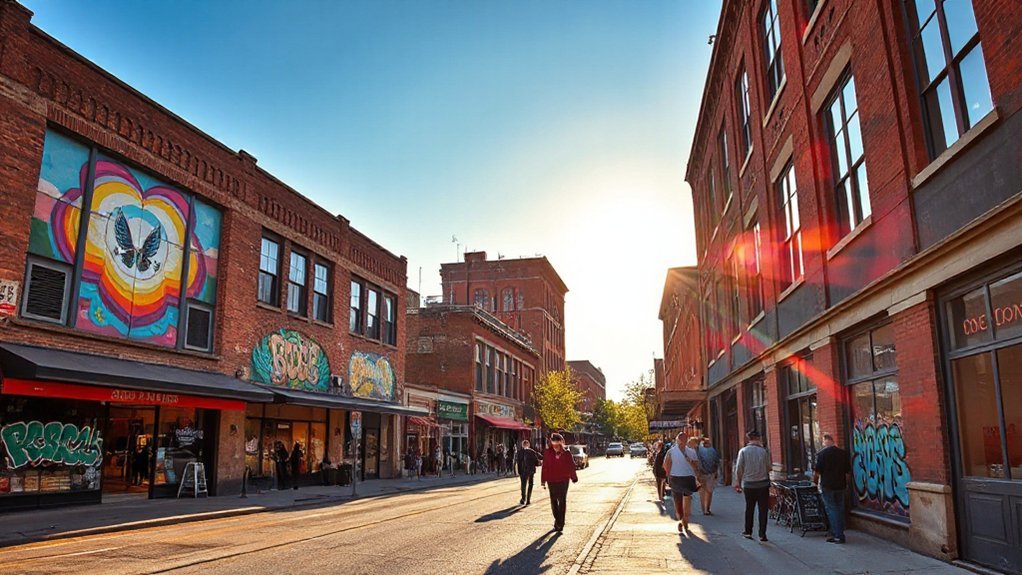 vibrant artistic neighborhood exploration