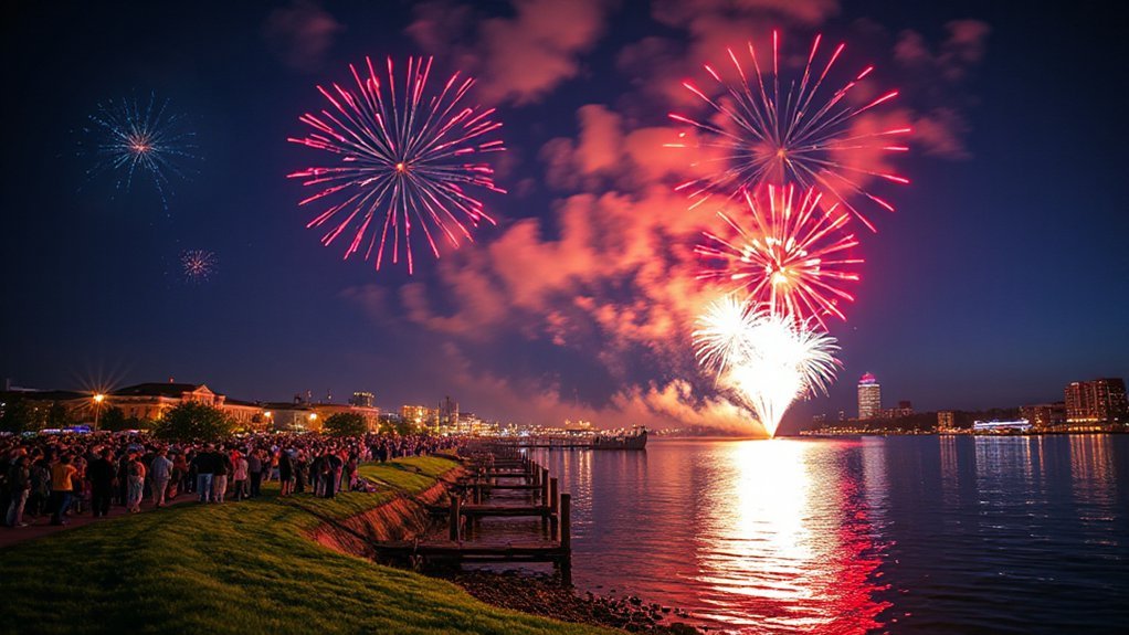 waterfront fireworks viewing spots