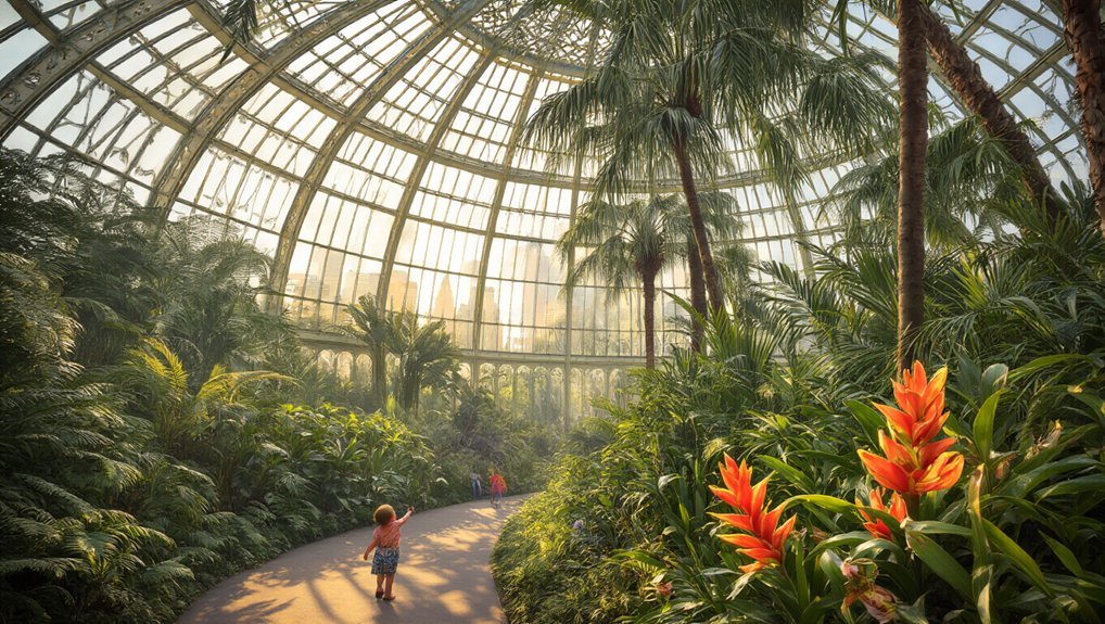 bright glass lush greenery awakening