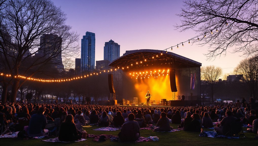 live music under open sky
