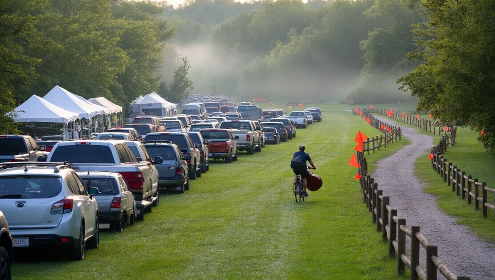 parking nearby easy route to festival grounds