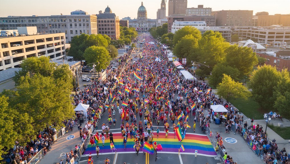 pride march route and viewing spots