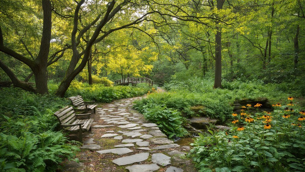 quiet garden oases in neighborhoods