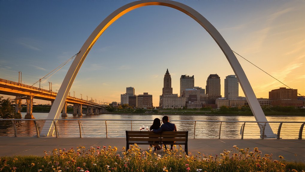 35 Best Date Ideas in Columbus, Ohio for Couples sunset glow over columbus silhouettes