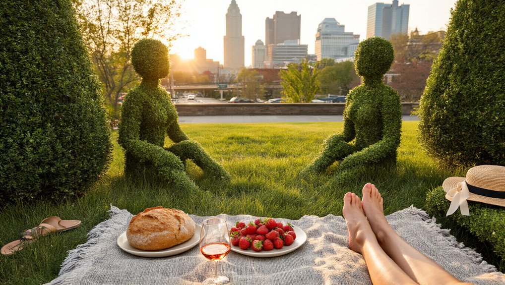 topiary park picnic quiet connection